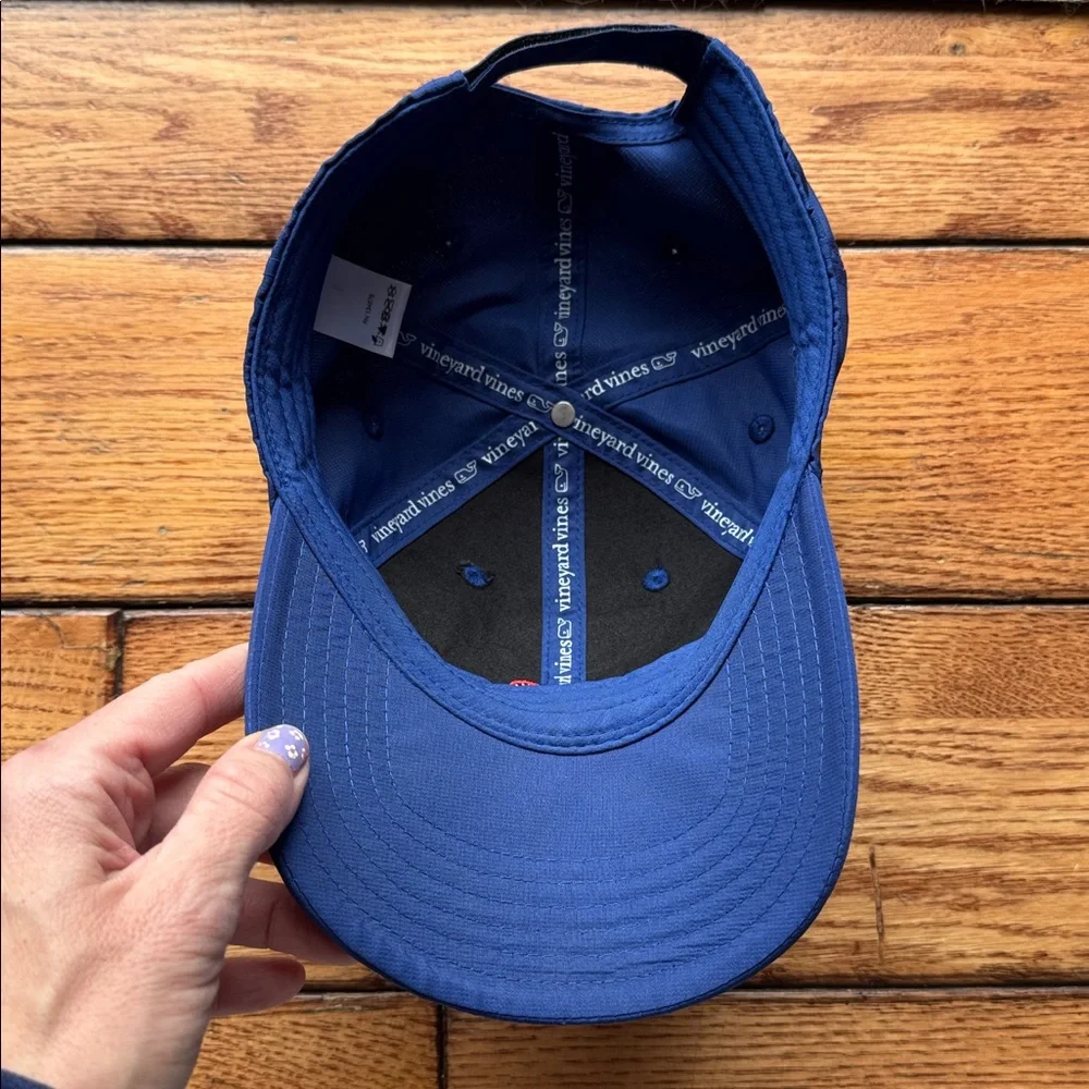 Vineyard Vines Lacrosse Sticks‎ Blue Adjustable Baseball Cap Hat Whale Logo Blue - Picture 9 of 12